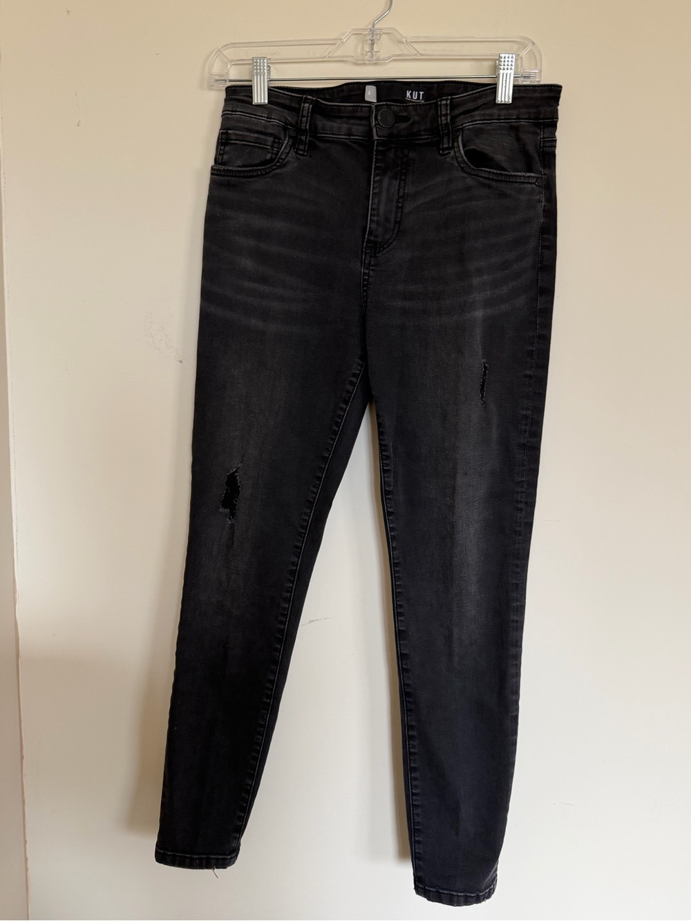 Kut from the Kloth Washed Black Skinny Jeans